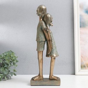 Фигурка полистоун «Дети. Доверие», под металл, 14.5x7.5x38 см