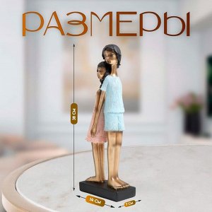 Фигурка полистоун «Дети — доверие», бело-золотой, 14x7x38 см