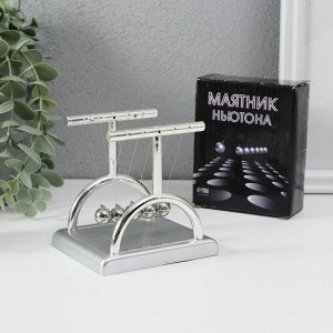Маятник настольный антистресс «Шары Ньютона. Колыбель техно», серебро, 9?9?8 см