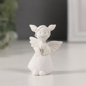 Фигурка полистоун «Девочка ангел с двумя хвостиками», белый, 3.5x3x5.5 см, МИКС