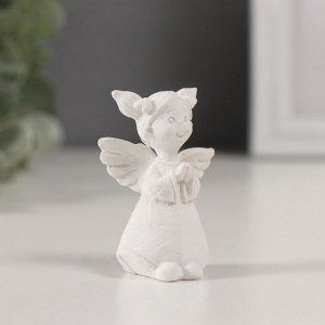 Фигурка полистоун «Девочка ангел с двумя хвостиками», белый, 3.5x3x5.5 см, МИКС