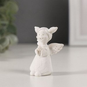 Фигурка полистоун «Девочка ангел с двумя хвостиками», белый, 3.5x3x5.5 см, МИКС