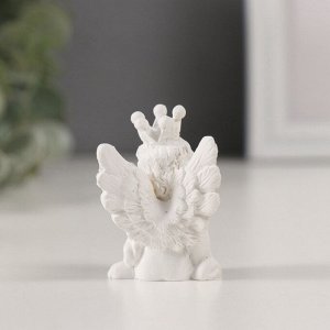 Фигурка полистоун «Ангелочек в короне», белый, 3x3x5 см, МИКС