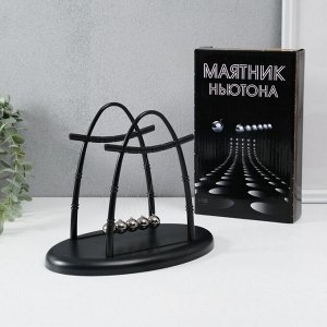 Маятник настольный антистресс «Шары Ньютона. Колыбель техно», бамбук чёрный, 18?22.5?14 см