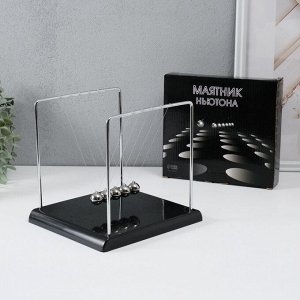 Маятник настольный антистресс «Шары Ньютона. Колыбель техно», чёрная подставка, 18?20?17 см