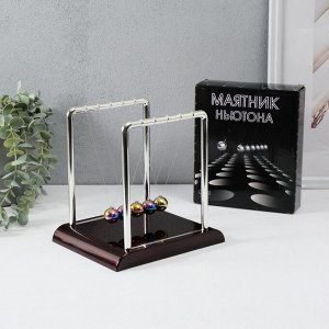 Маятник настольный антистресс «Шары Ньютона. Колыбель техно», пластик, бензиновые шары, 18?15?17.5 см