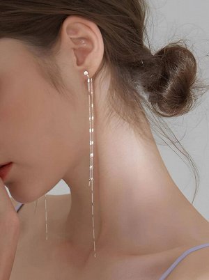 Длинные серьги гвоздики
