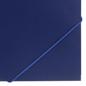 Папка на резинках BRAUBERG Contract, синяя, до 300 листов, 0