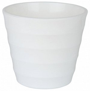 Горшок для цветов (с вкладкой) Лаура Белый-белый, 3,7л d20 h18 пластиковый