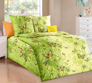 Комплект постельного белья 1,5-спальный, бязь "Люкс" (Гармония, зеленый)