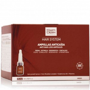 Мартидерм Сыворотка-уход против выпадения волос в ампулах, 28 х 3 мл (Martiderm, Hair System)