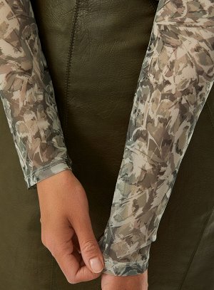 Лонгслив из трикотажной сетки
