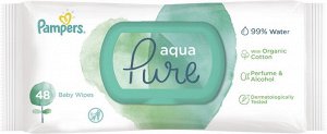 PAMPERS Детские влажные салфетки Aqua Pure 48 ПрепакКор