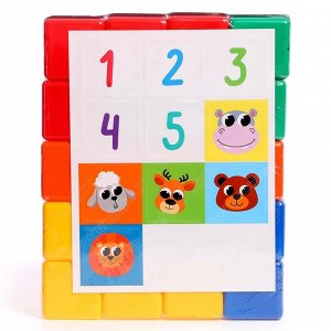 Кубики детские с наклейками, 6 x 6 см, 20 штук, 3+