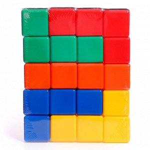 Кубики детские с наклейками, 6 x 6 см, 20 штук, 3+