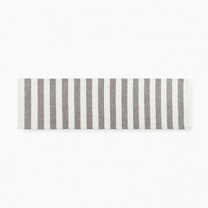 Дорожка на стол Этель Graphite 40*146см, лен 100%, 260 г/м*, белая/серая