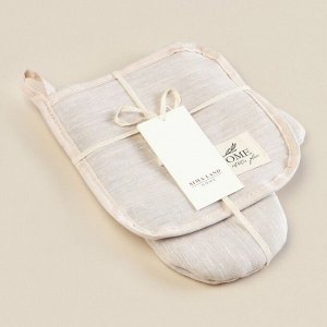 Набор кухонный SL HOME Gloomy: варежка 20x28 см, прихватка 19x19 см, лён 100%,180 г/м²