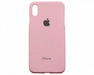 Чехол iPhone XS Max Яблоко розовый