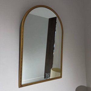 Зеркало арочное золотое