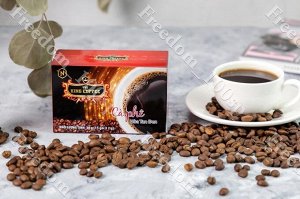 Чистый чёрный растворимый King Coffe 15 пакетиков