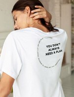 Футболка из премиального хлопка с принтом фольгой белый_yourself