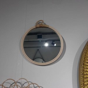 Зеркало круглое ротанг