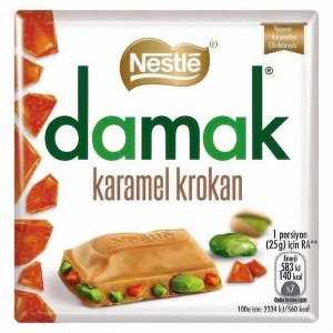 Карамельный шоколад Nestle Damak "Karamel Krokan" 60 гр