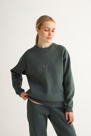 Свитшот утепленный с вышивкой женский Club морано