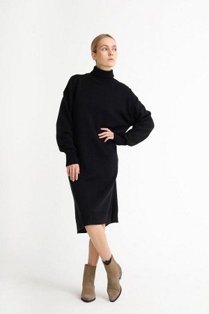Платье вязаное женское черный