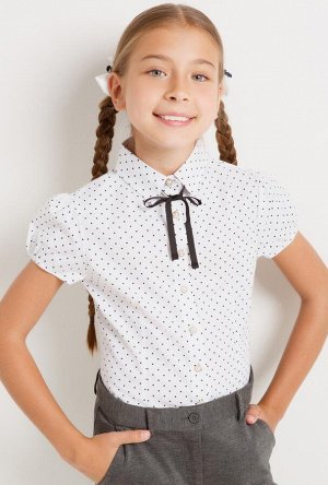 Блузка детская для девочек Flauto_D горошек