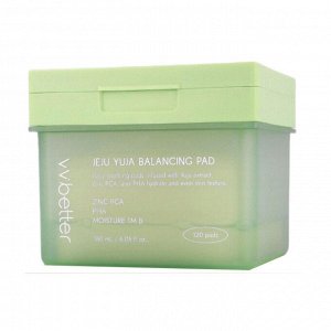 VVbetter Балансирующие успокаивающие тонер-пэды с цинком PCA, PHA, Moisture TM B / Jeju Yuja Balancing Pad, 120 шт.