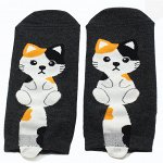 Короткие носки &quot;Котята с хвостом&quot; Чёрные