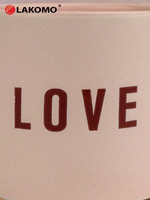 Кружка "Love" 260мл, цв.розовый и бордовый