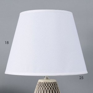Настольная лампа с абажуром RISALUX «Фоджиа», Е27, 40 Вт, 25x25x43 см