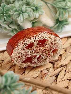 Мыло массажное с люффой "Кофе" 100 г "Добропаровъ" коричневый