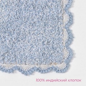 Коврик для дома Доляна «Тэя», 50x80 см, голубой
