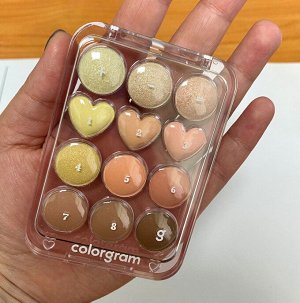 COLORGRAM Палетка теней для ежедневного макияжа глаз с трендовыми оттенками PINPOINT 05 BLOSSOM+CORAL