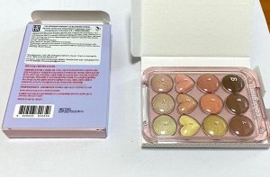 COLORGRAM Палетка теней для ежедневного макияжа глаз с трендовыми оттенками PINPOINT 05 BLOSSOM+CORAL