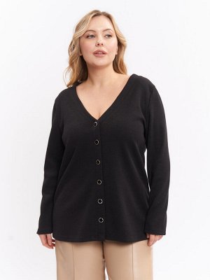 Кардиган в рубчик GA81008BLK01