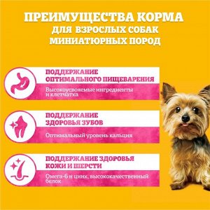 Сухой корм Pedigree для собак мини пород, говядина, 1,2 кг