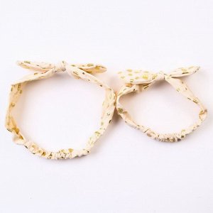 Повязка на голову для мамы и дочки Крошка Я «Family look» 2 шт., бежевый