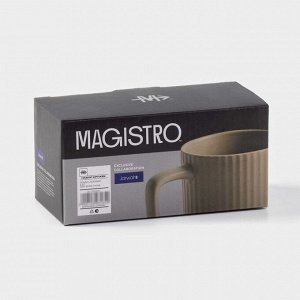 Набор кружек Magistro Jarwah Lausanne, 240 мл 7,8x8 см, 2 шт, фарфор, коричневый