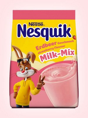 Растворимый какао со вкусом клубники Nesquik  Несквик молочный микс 350 гр