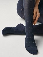 Колготки Melange Arte (OMSA)   из микрофибры с меланжевым эффектом и минималистичным рисунком