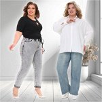 Леди Мари. Удобные джинсы на резинке. Size+
