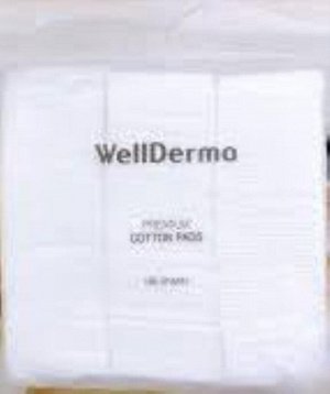WellDerma Пэды хлопковые премиум для лица Premium Cotton Pads, 165 шт
