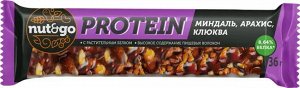Protein Nut&Go миндаль, клюква, арахис 36г 18шт