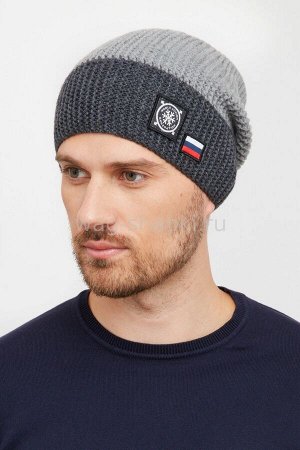 Шапка Молодежная Топ219 (антрацит/серый)