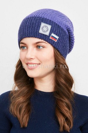 Шапка Молодежная Топ219 (темн. фиолет/фиолет)