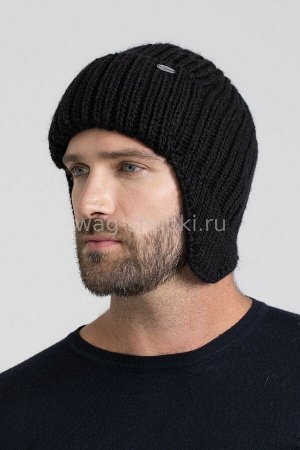 Ушанка Мужская Топ380 флис (черный)